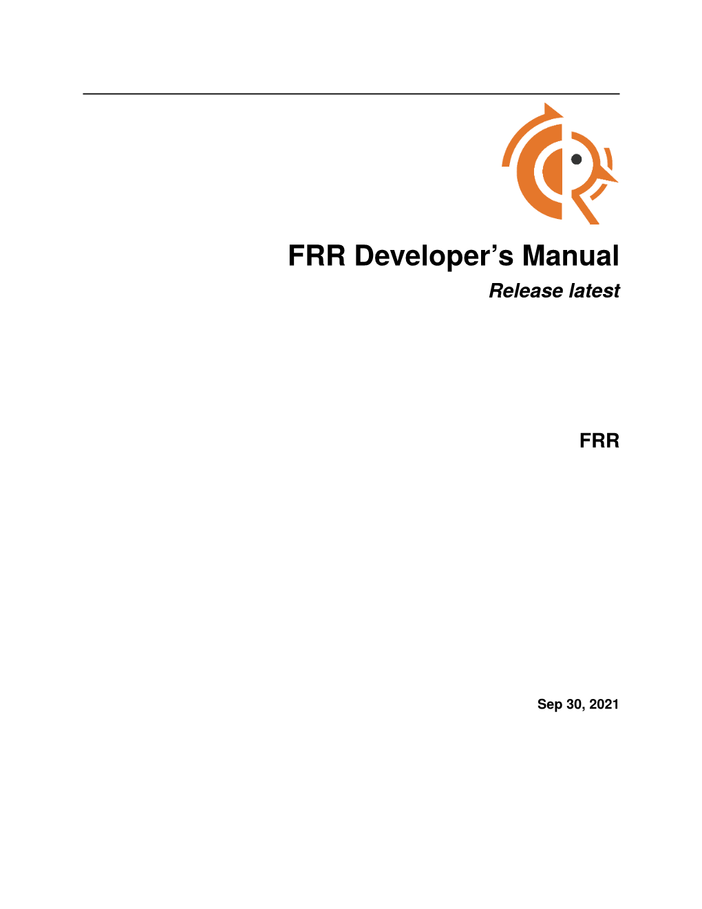 FRR Developer's Manual