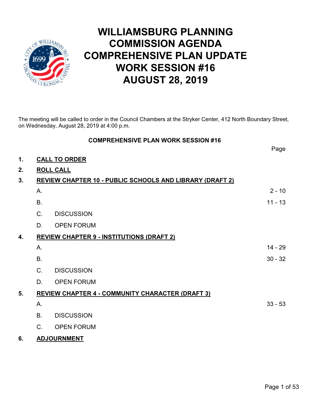 Planning Commission Work Session