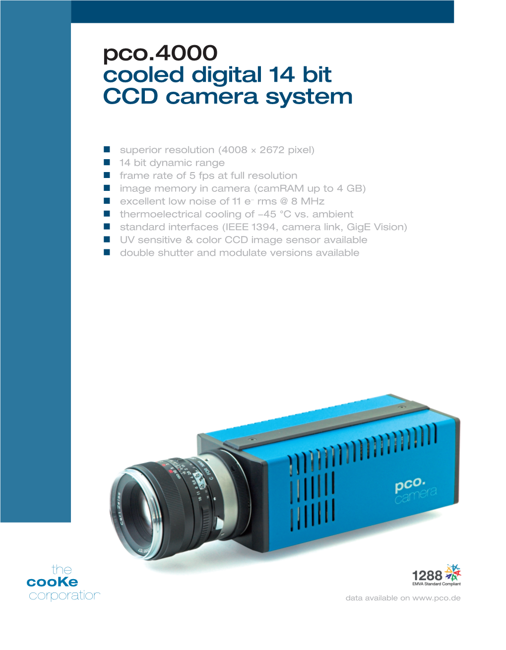 Pco.4000 Cooled Digital 14 Bit CCD Camera System
