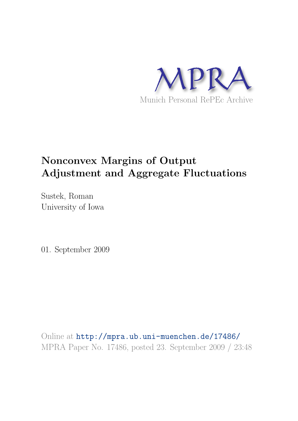 Nonconvex Margins of Output Adjustment and Aggregate Fluctuations
