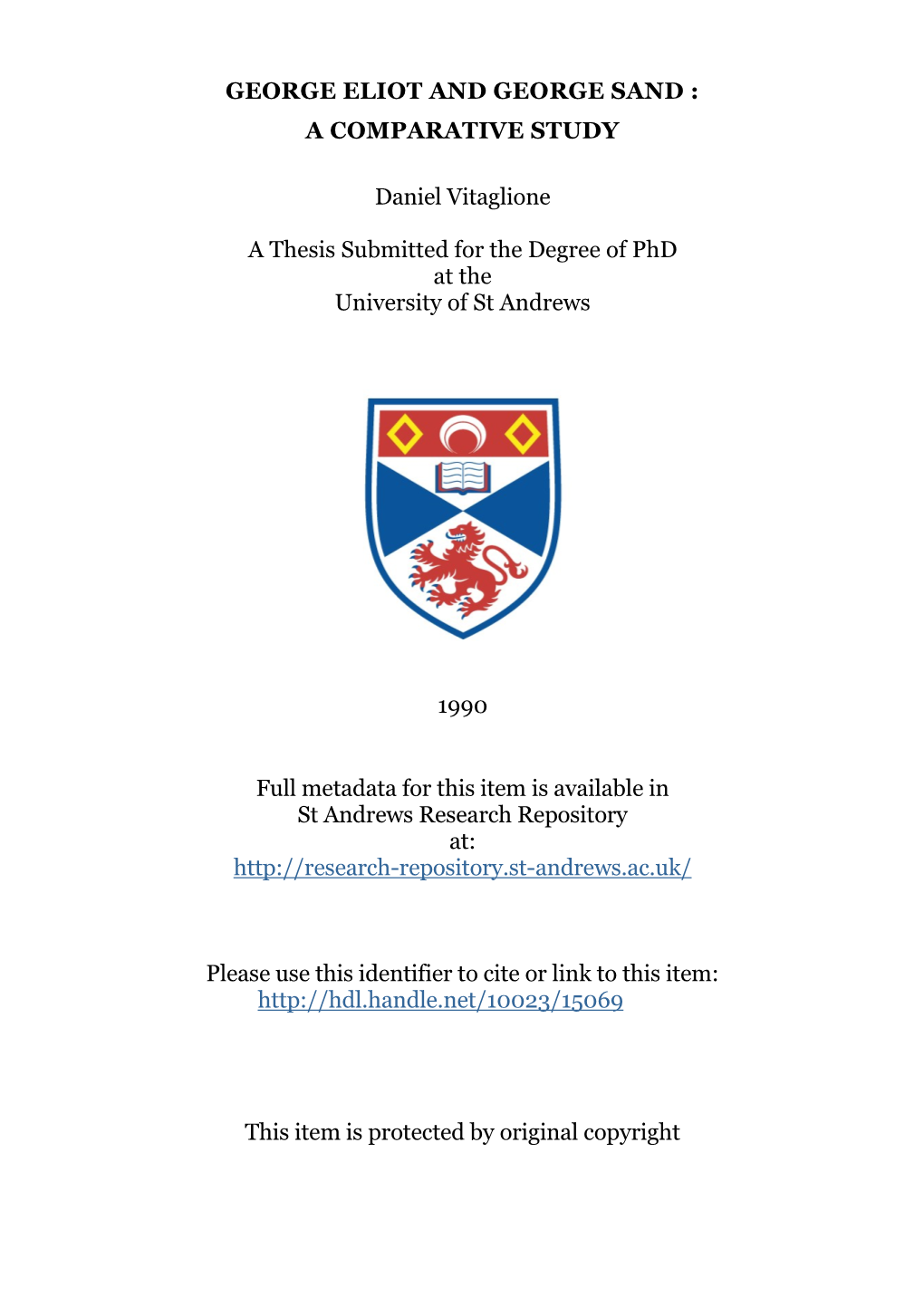 Daniel Vitaglione Phd Thesis