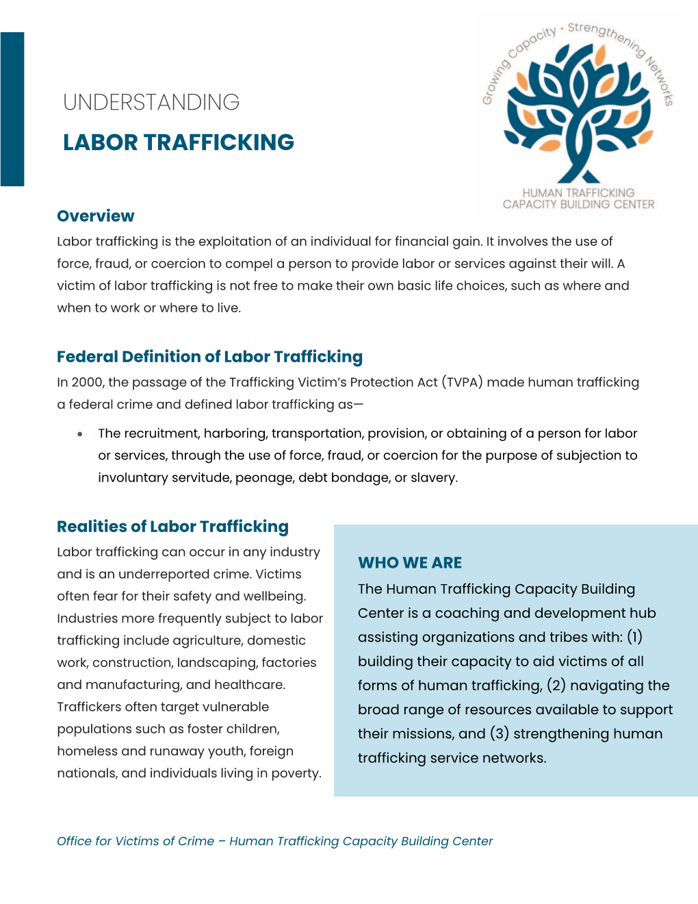 Understanding Labor Trafficking