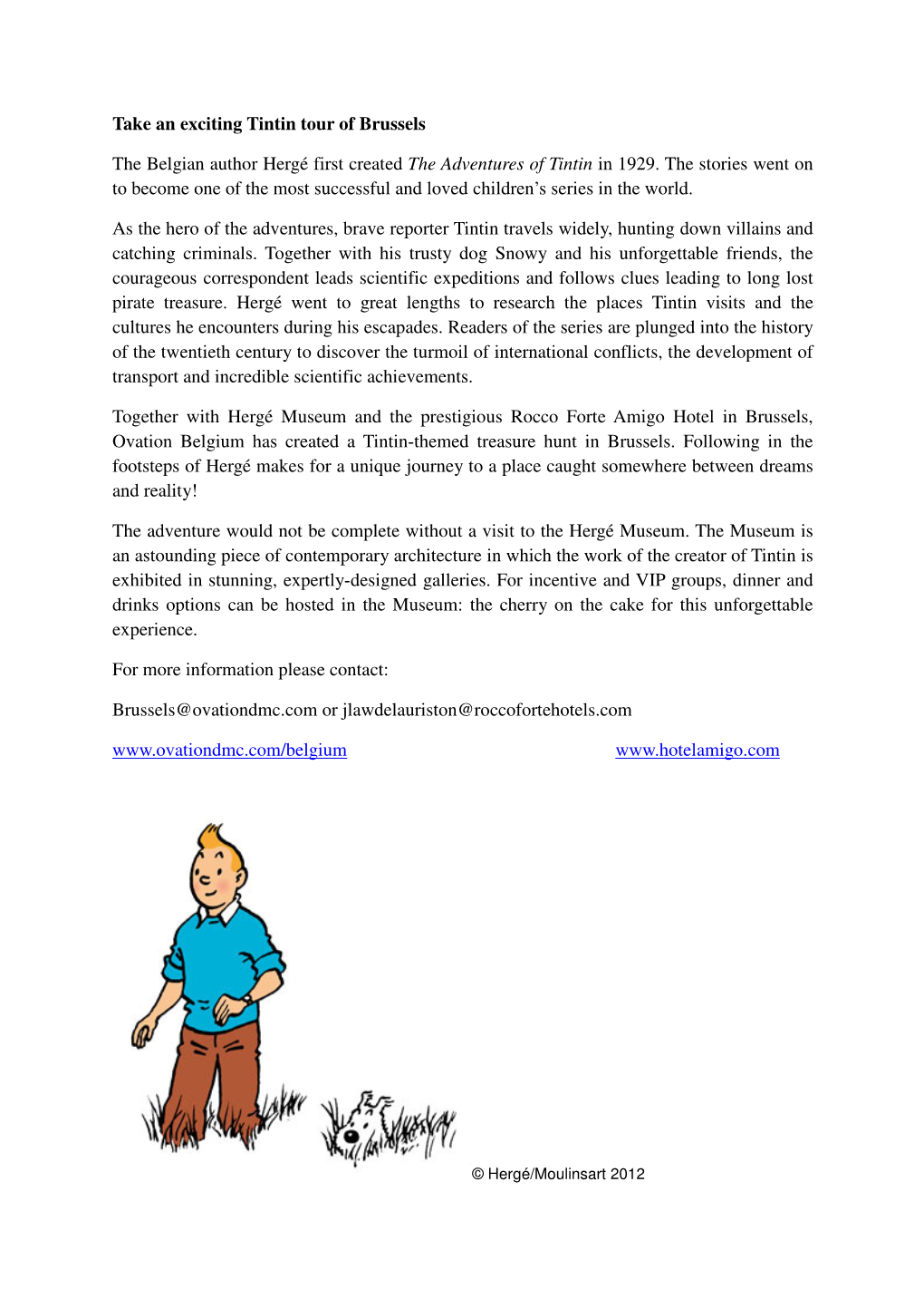 Take an Exciting Tintin Tour of Brussels the Belgian Author Hergé First