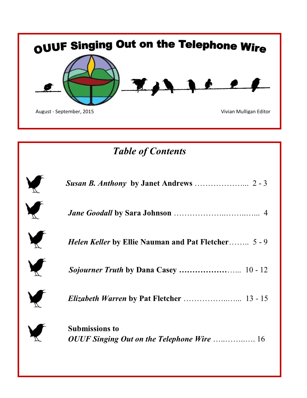 Table of Contents