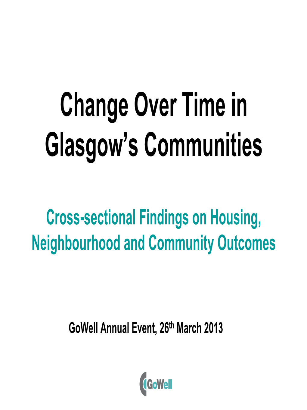 Change Over Time in Glasgow's Communities