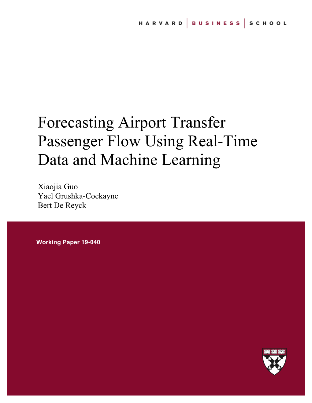 Forecasting Airport Transfer Passenger Flow Using Real-Time Data and Machine Learning