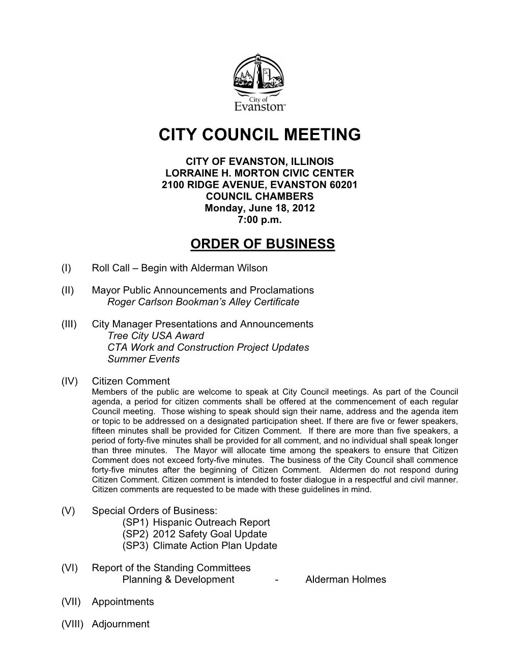 City Council Meeting