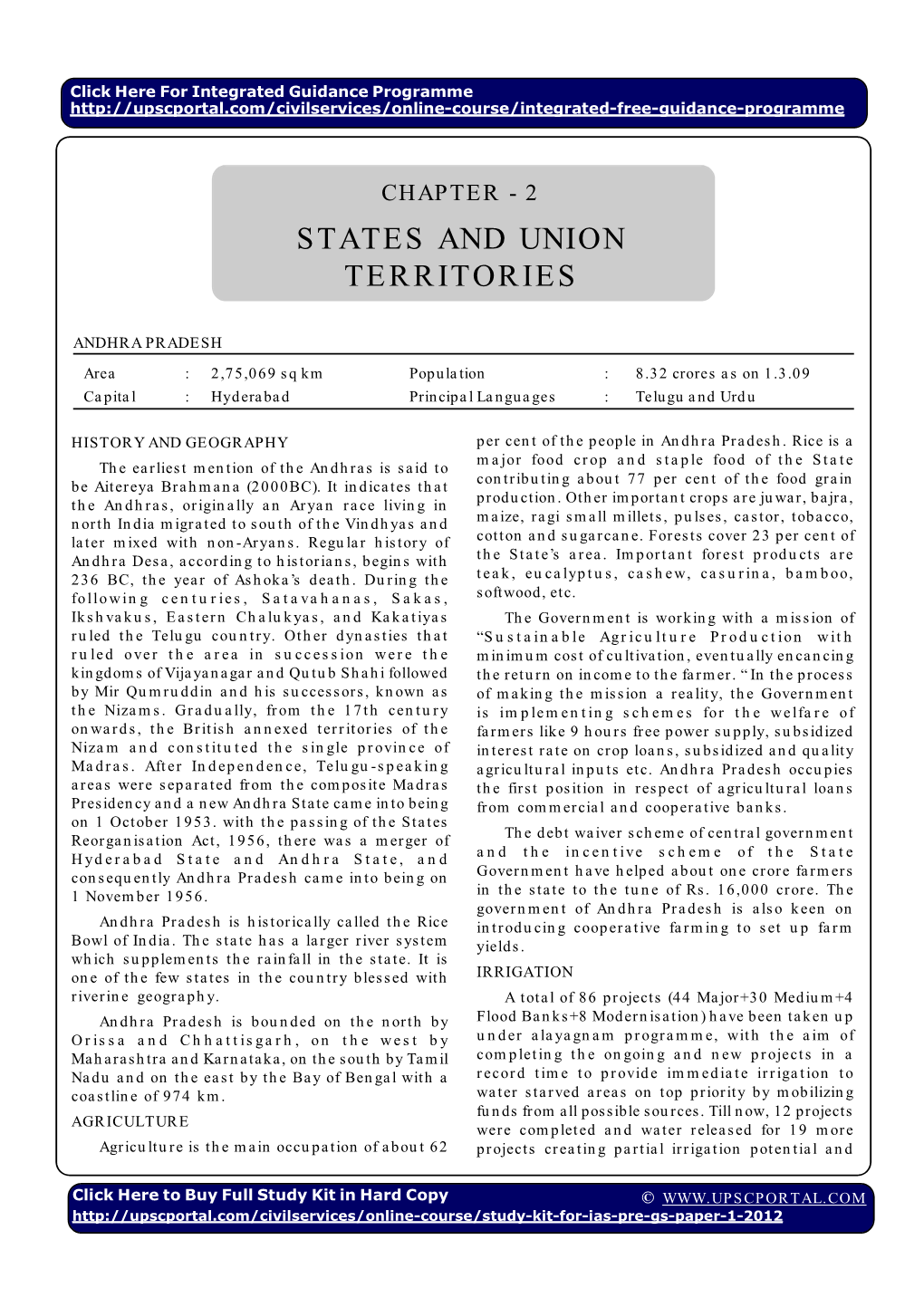 States and Union Territories