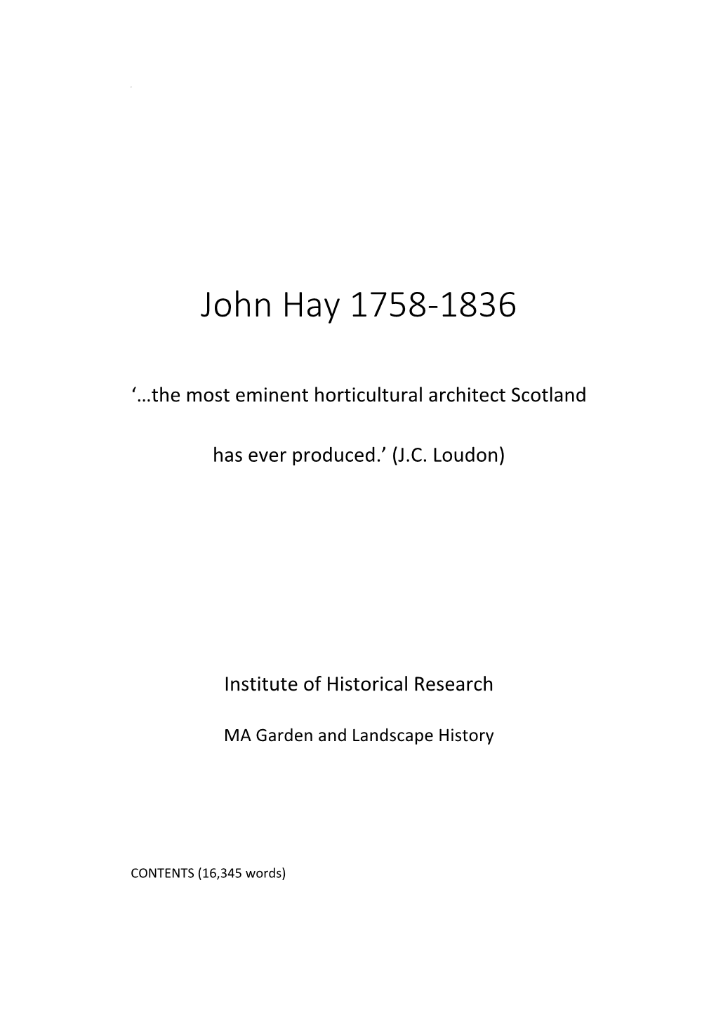 John Hay 1758-1836