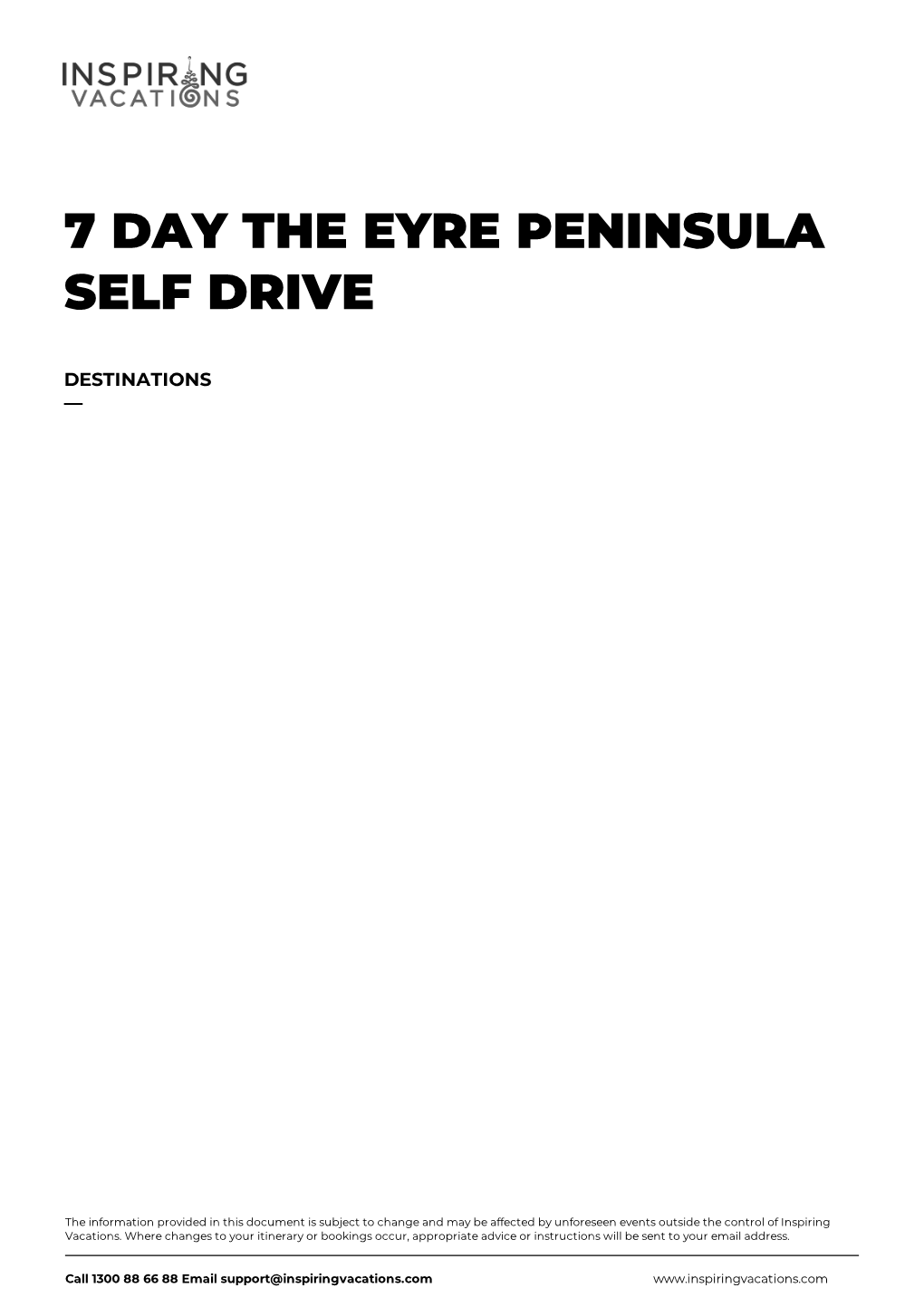 7 Day the Eyre Peninsula Self Drive