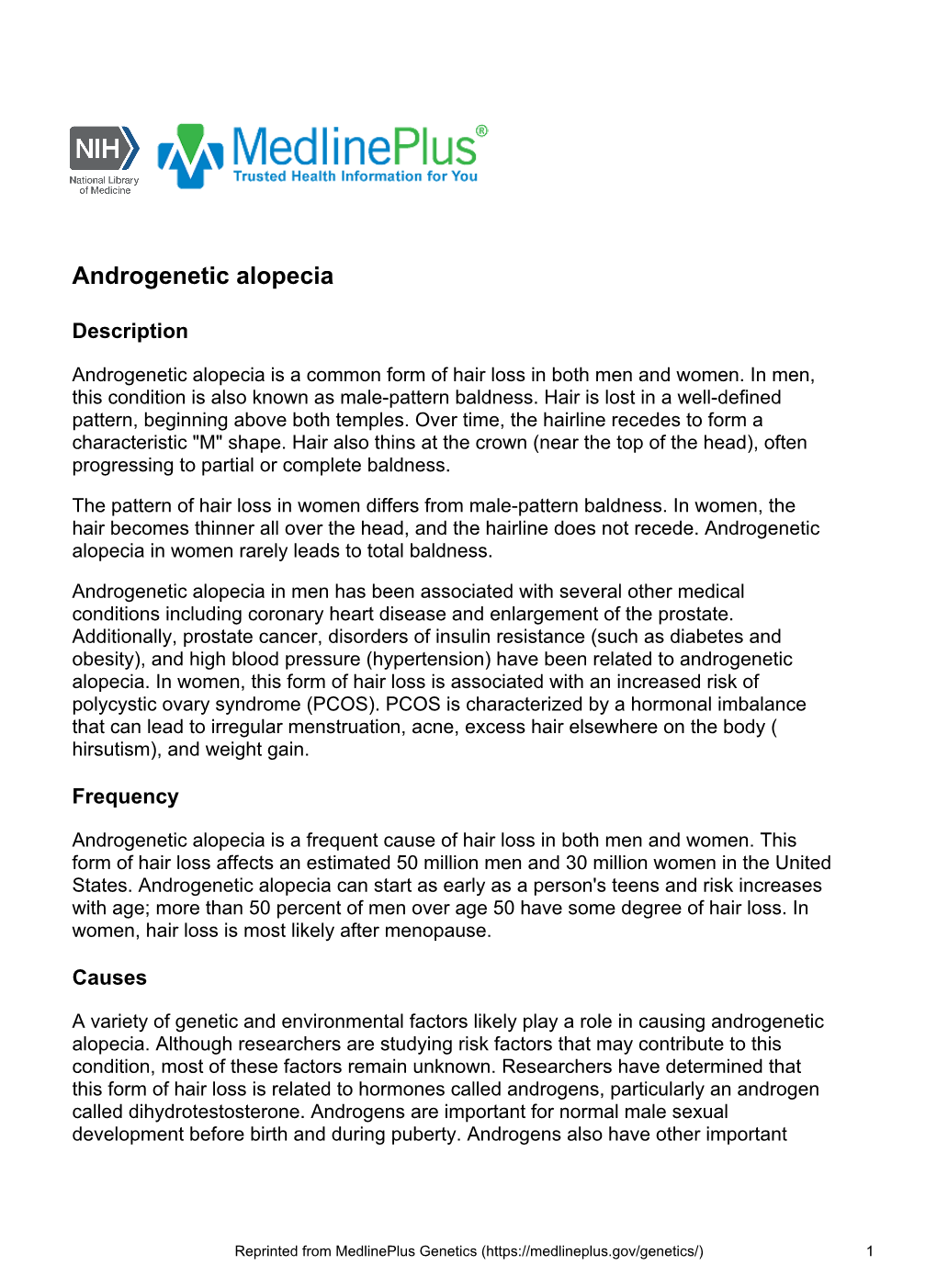 Androgenetic Alopecia