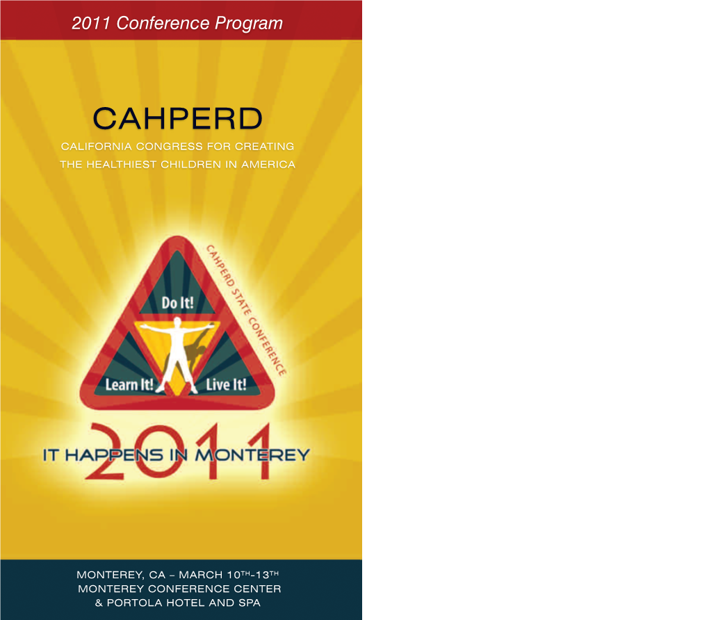 Cahperd California Congress for Creating the Healthiest Children in America