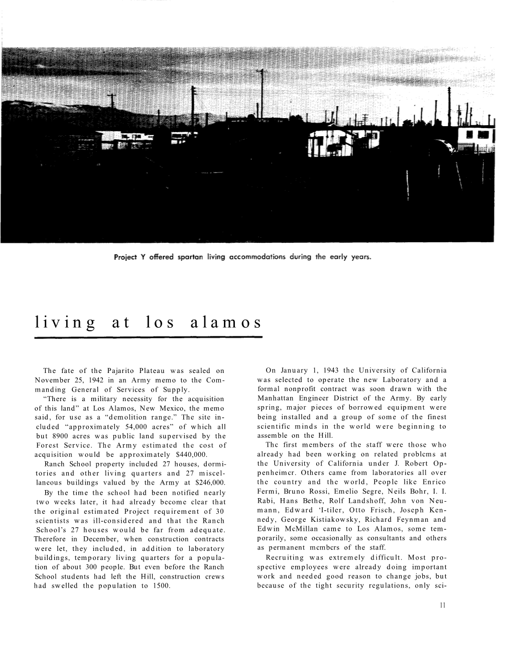 Living at Los Alamos