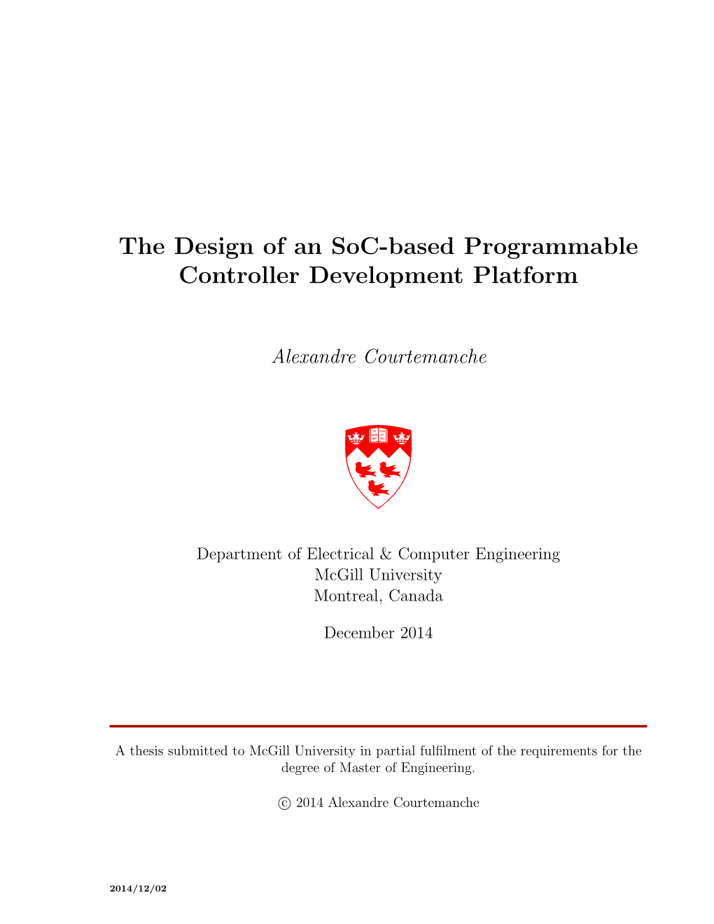 The Design of an Soc-Based Programmable Controller Development Platform