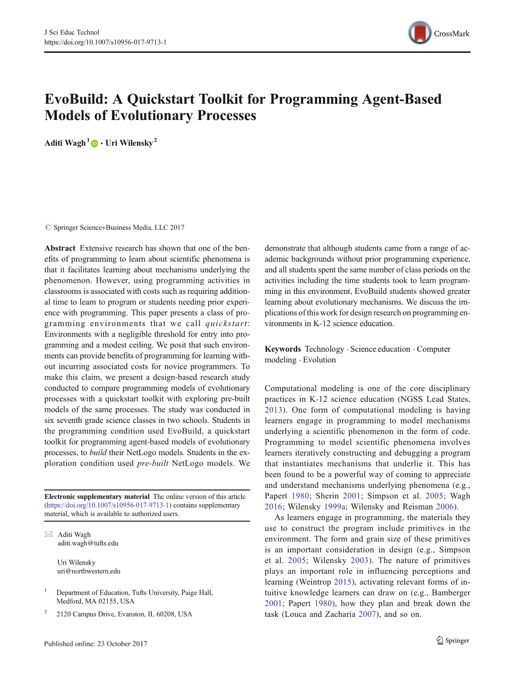 Evobuild: a Quickstart Toolkit for Programming Agent-Based Models of Evolutionary Processes