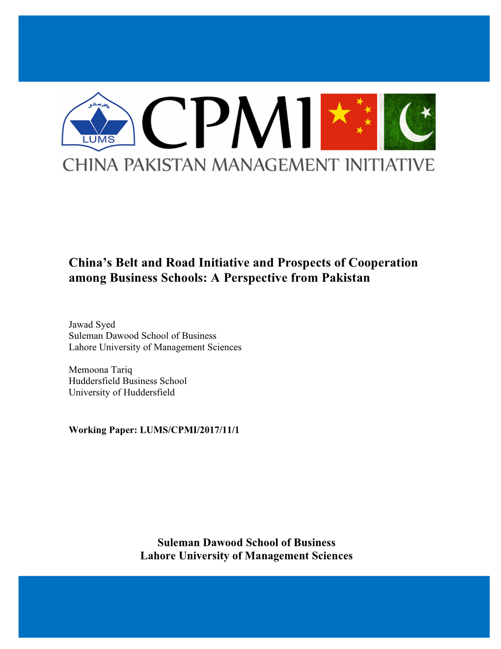 China's Belt and Road Initiative and Prospects of Cooperation Among