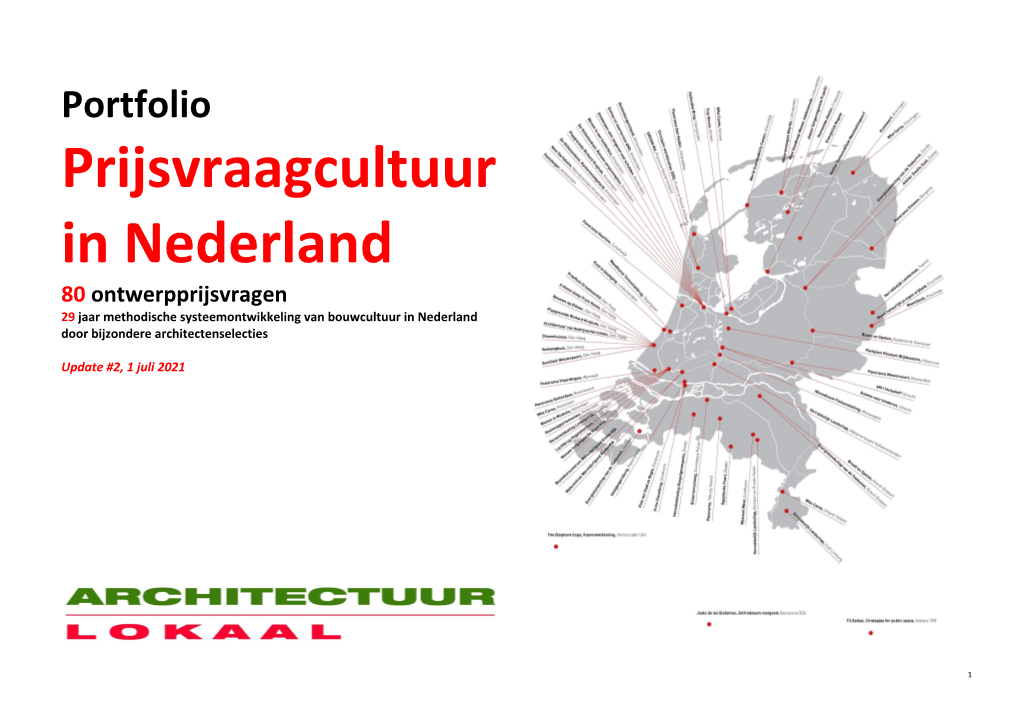 Portfolio Prijsvraagcultuur in Nederland