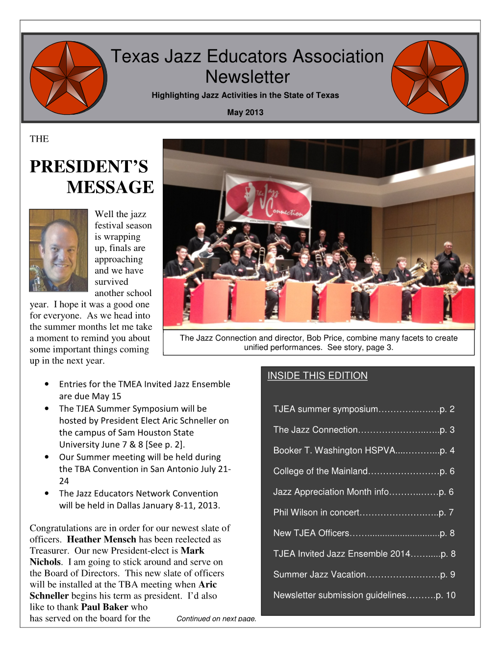 May 2013 Newsletter