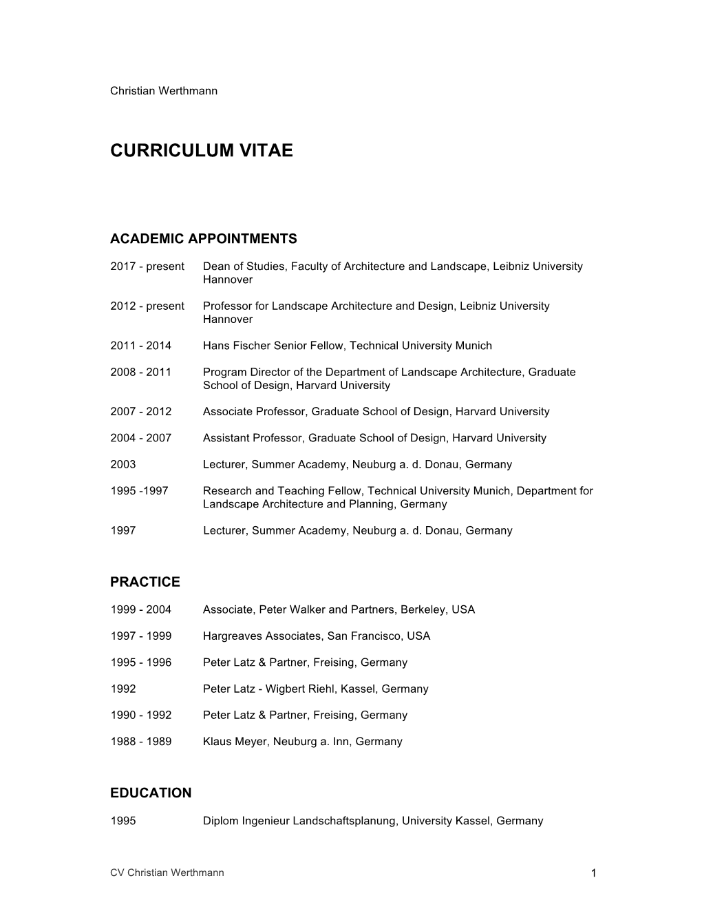 Curriculum Vitae