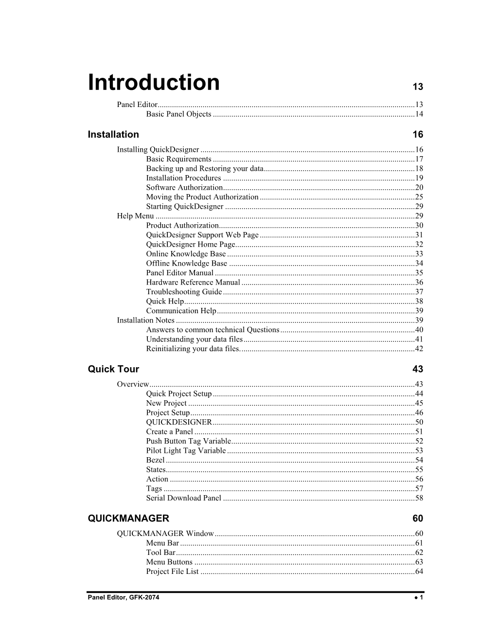 Panel Editor, GFK-2074 • 1 Status Bar