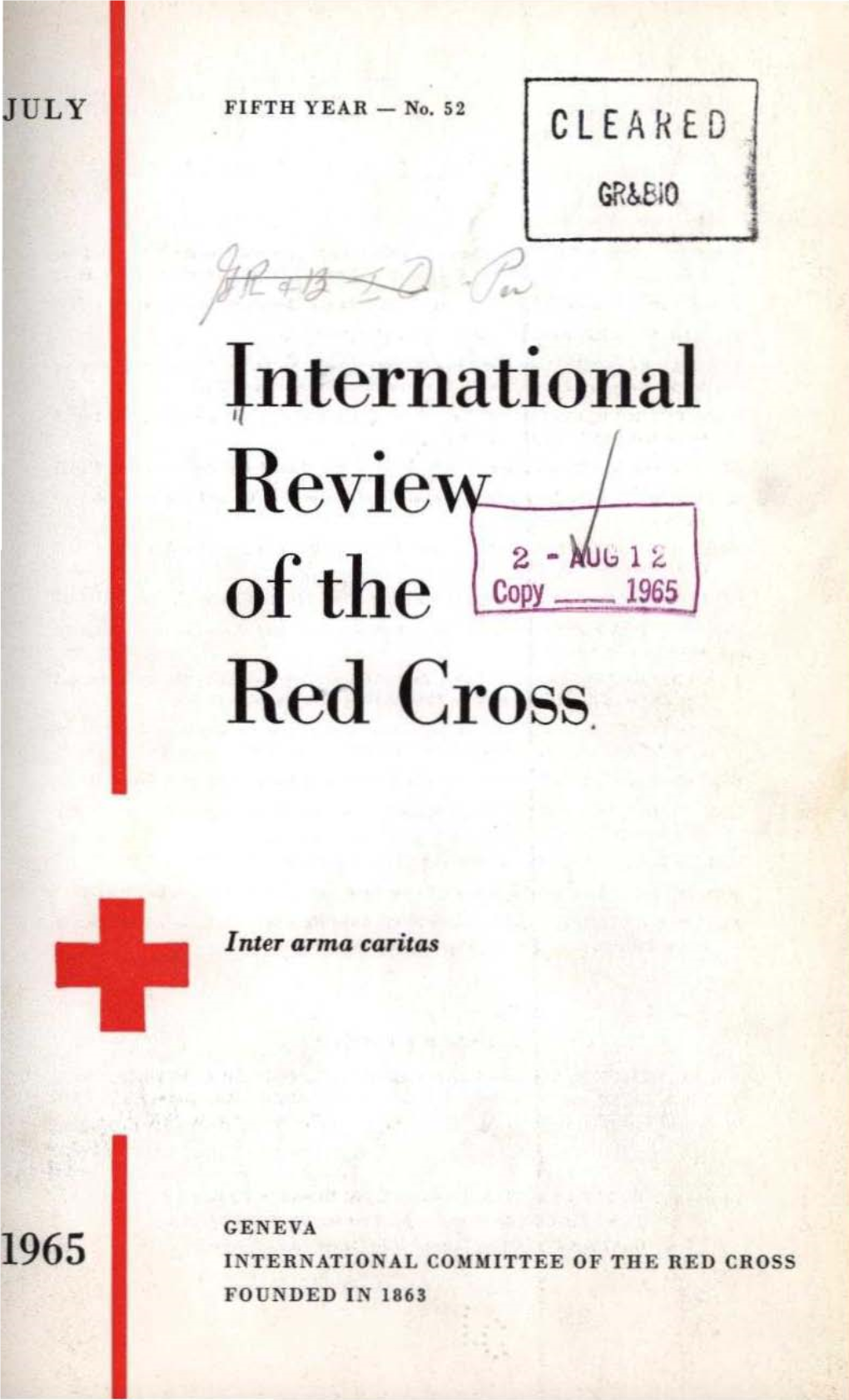 International Review of the Red Cross, July