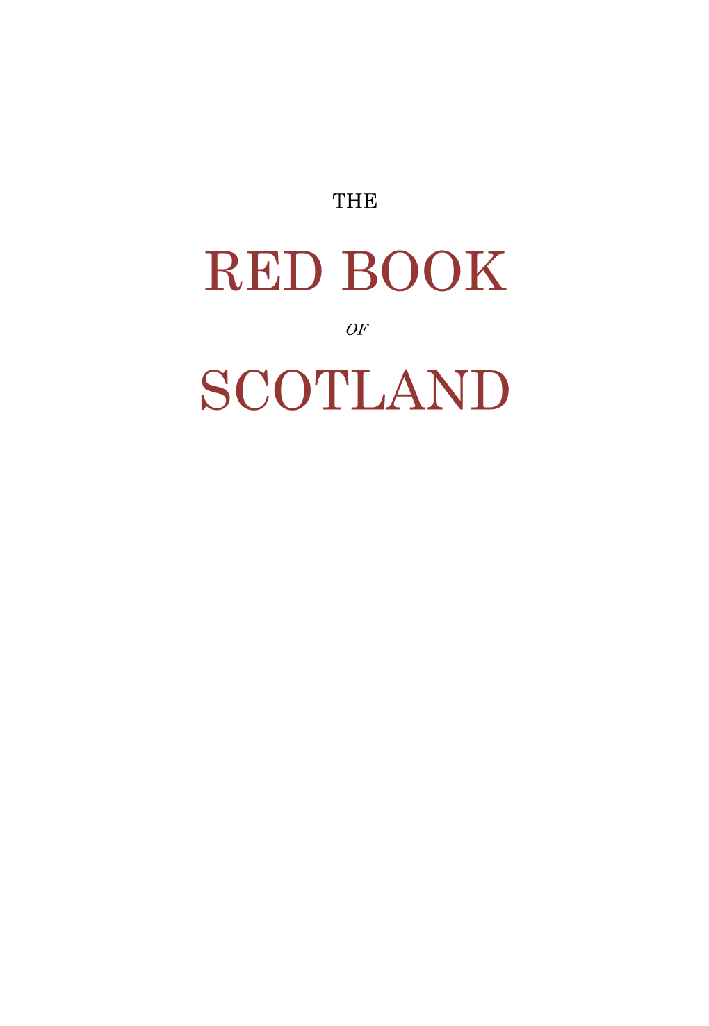 Red Book Scotland