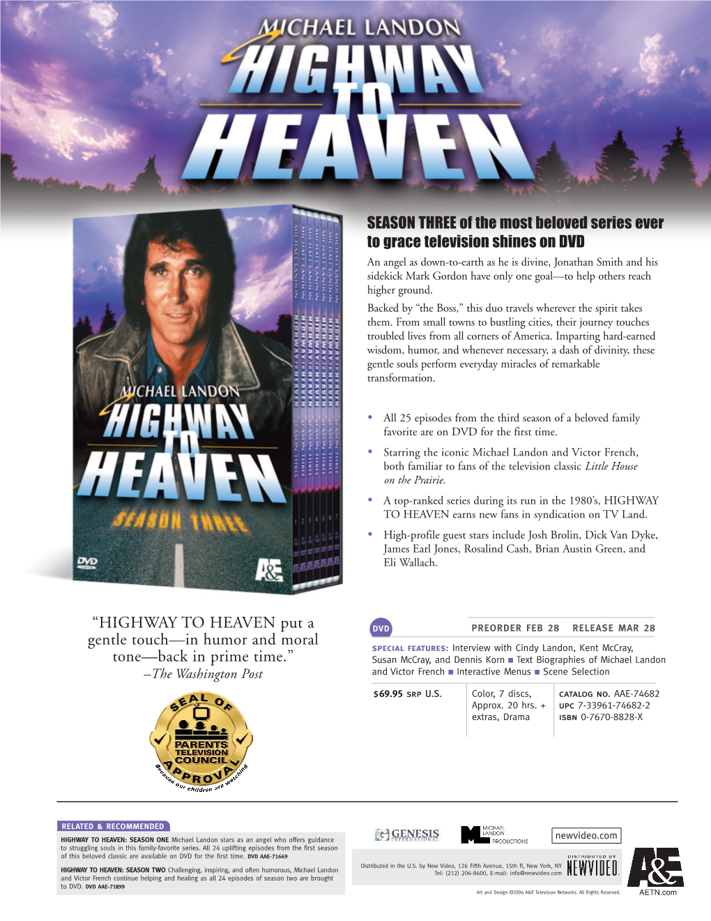 “HIGHWAY to HEAVEN Put a Gentle Touch—In Humor and Moral Tone