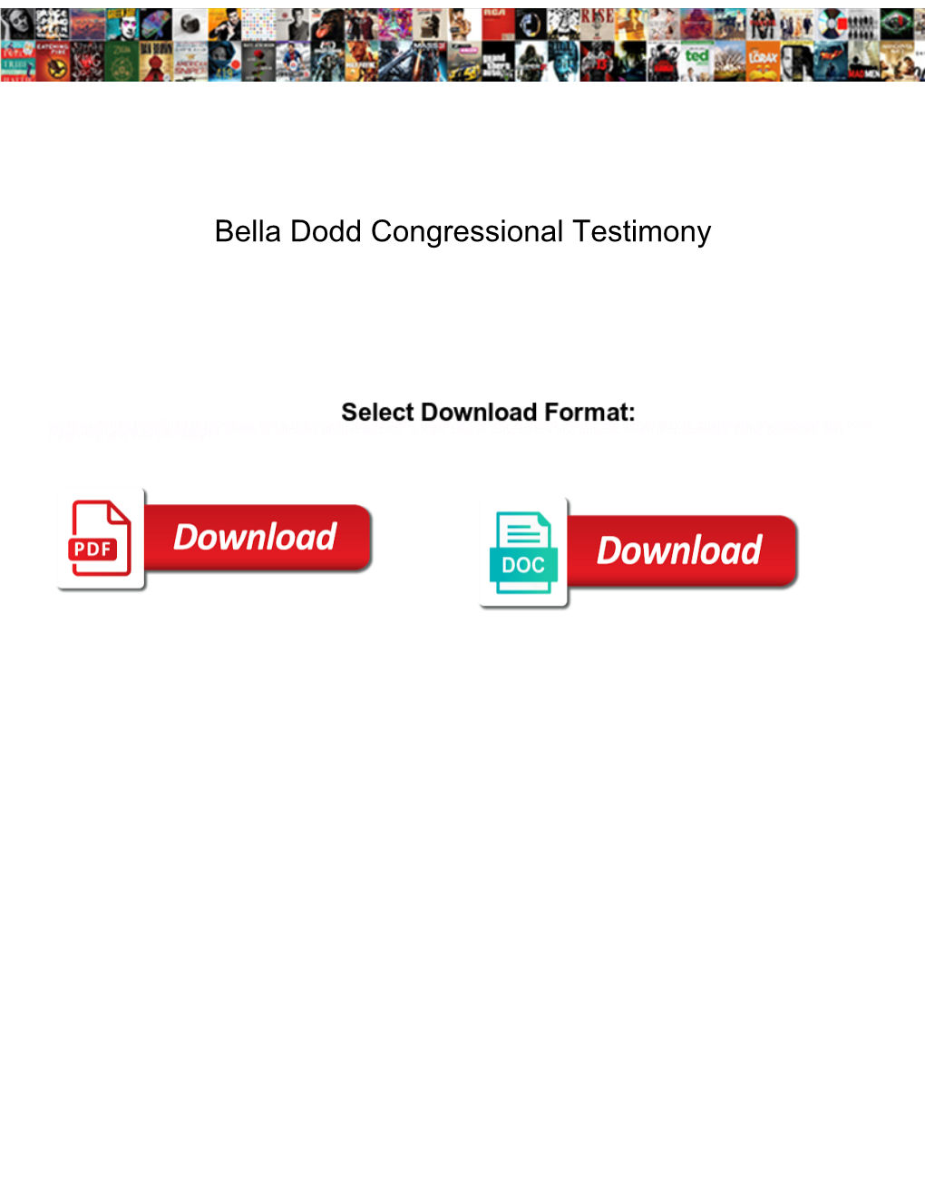 Bella Dodd Congressional Testimony