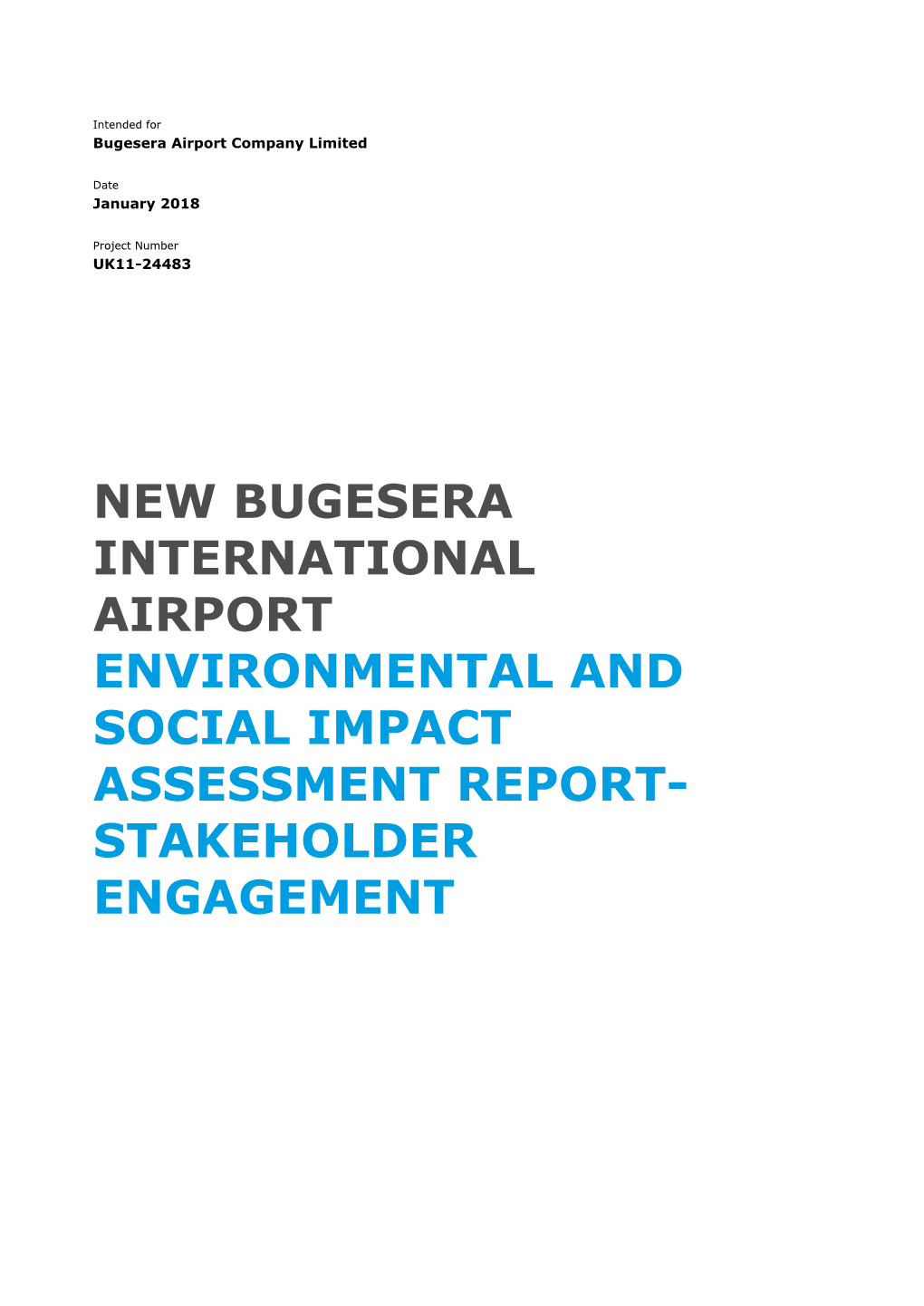 New Bugesera International Airport Environmental and Social Impact Assessment Report
