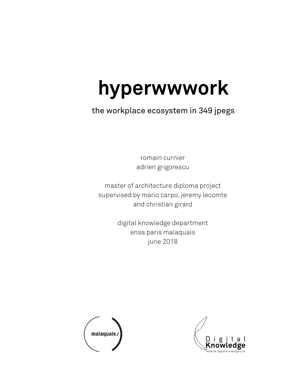 Hyperwwwork the Workplace Ecosystem in 349 Jpegs