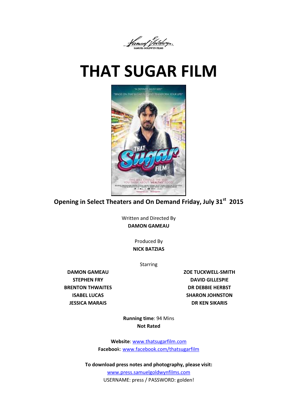 That Sugar Film