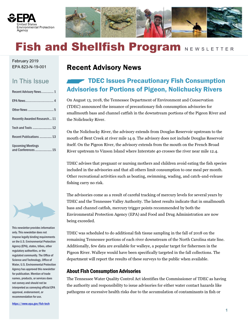 EPA Fish and Shellfish Program Newslette