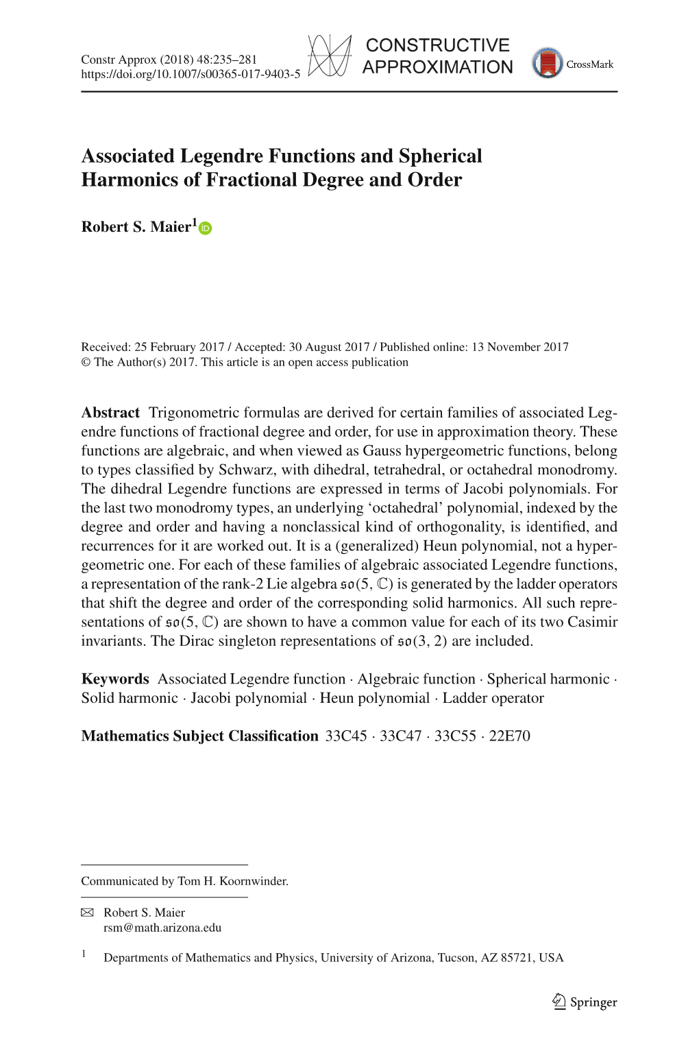 Associated Legendre Functions and Spherical Harmonics of Fractional Degree and Order