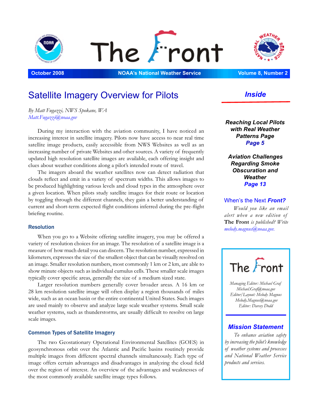 Satellite Imagery Overview for Pilots Inside