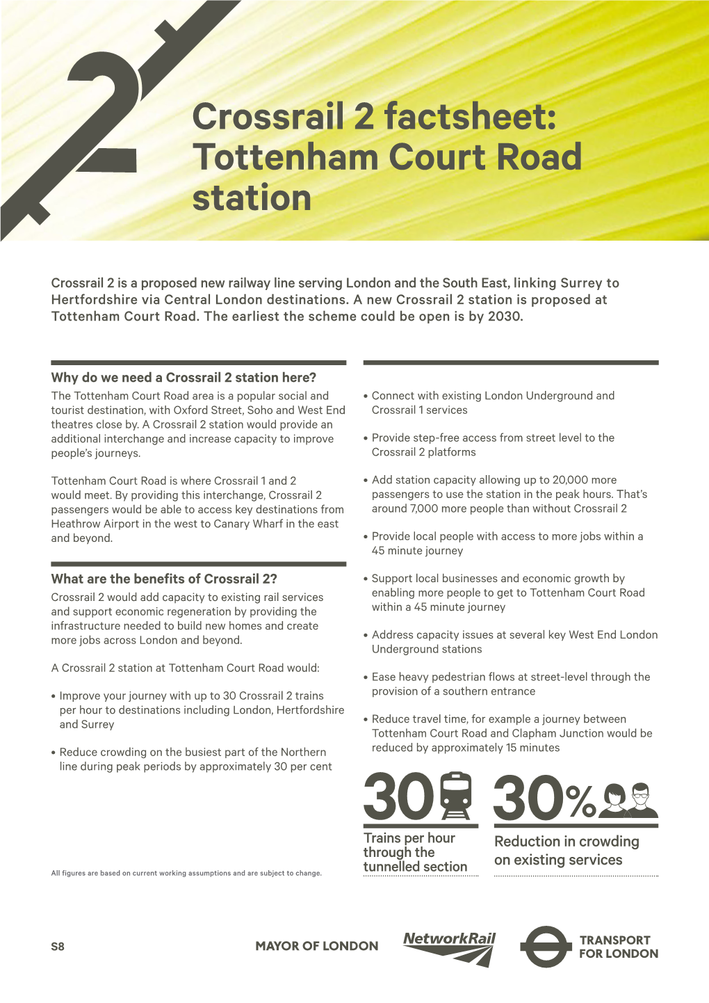 Crossrail 2 Factsheet: Tottenham Court Road Station