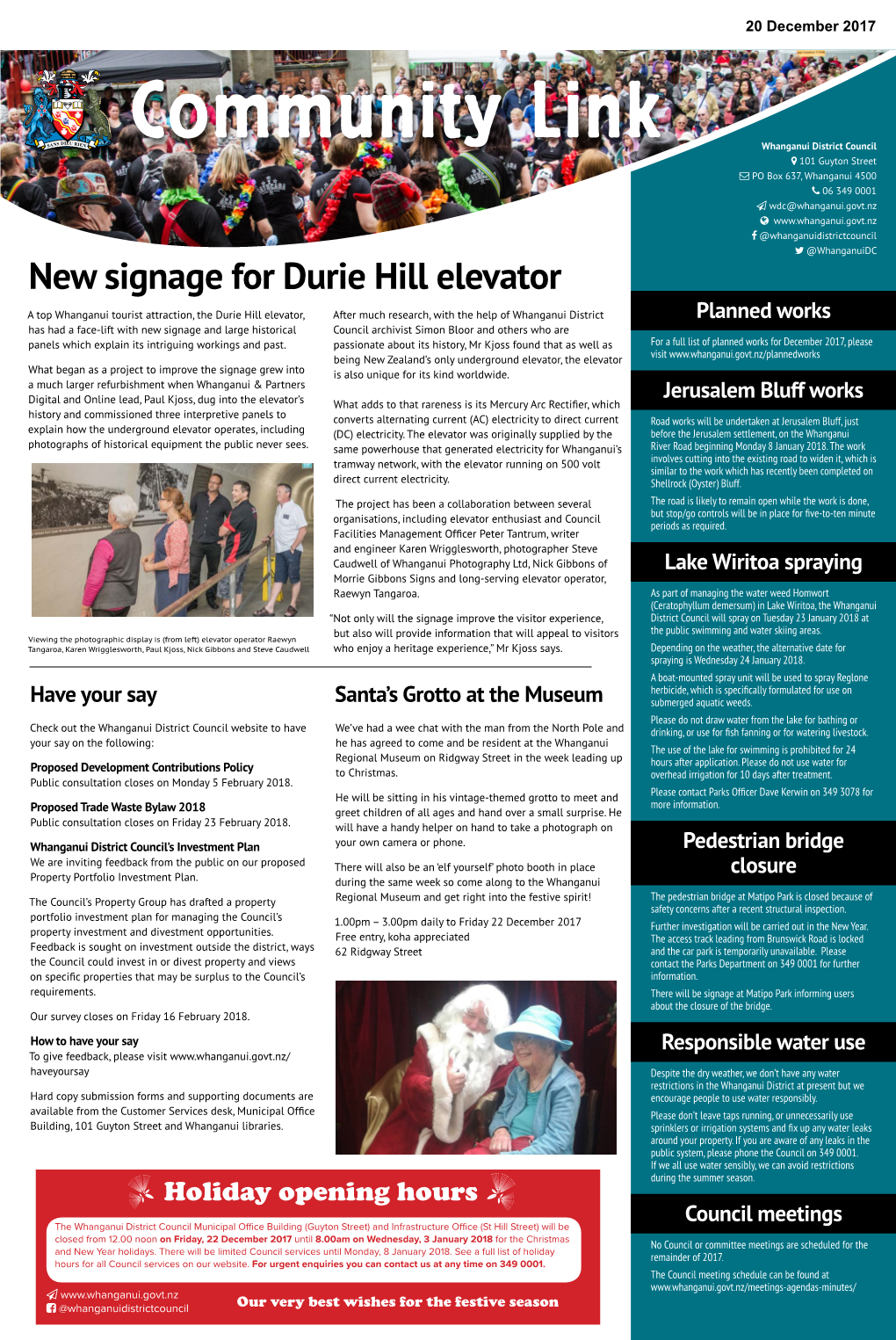 New Signage for Durie Hill Elevator