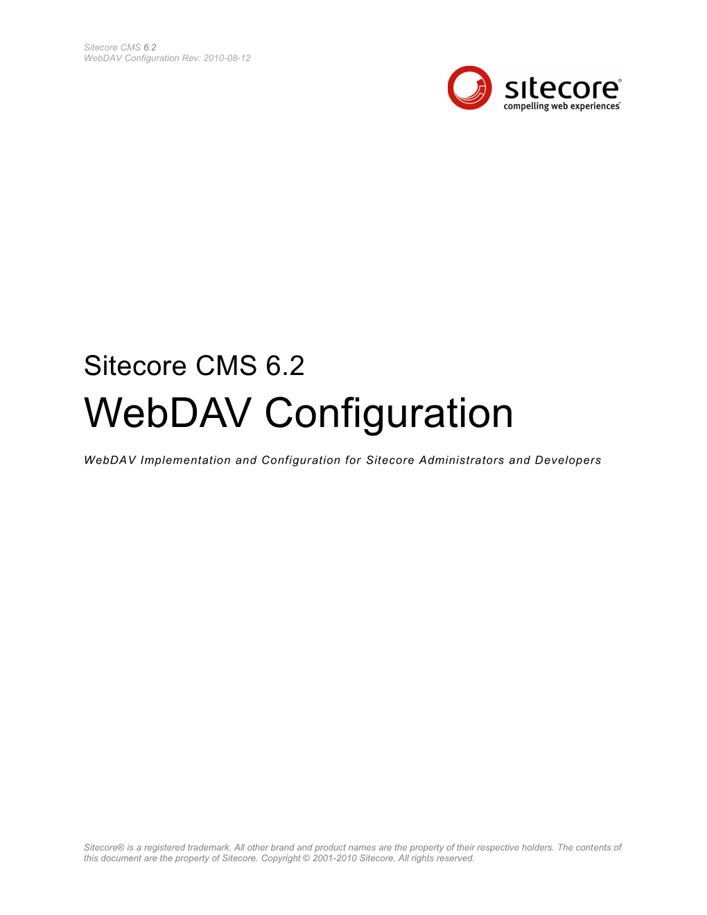 Webdav Configuration Rev: 2010-08-12