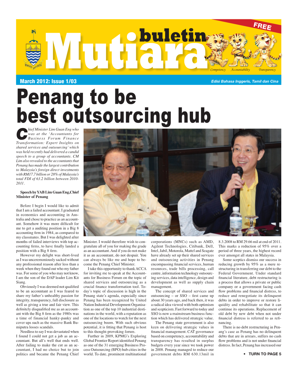 Penang to Be Best Outsourcing