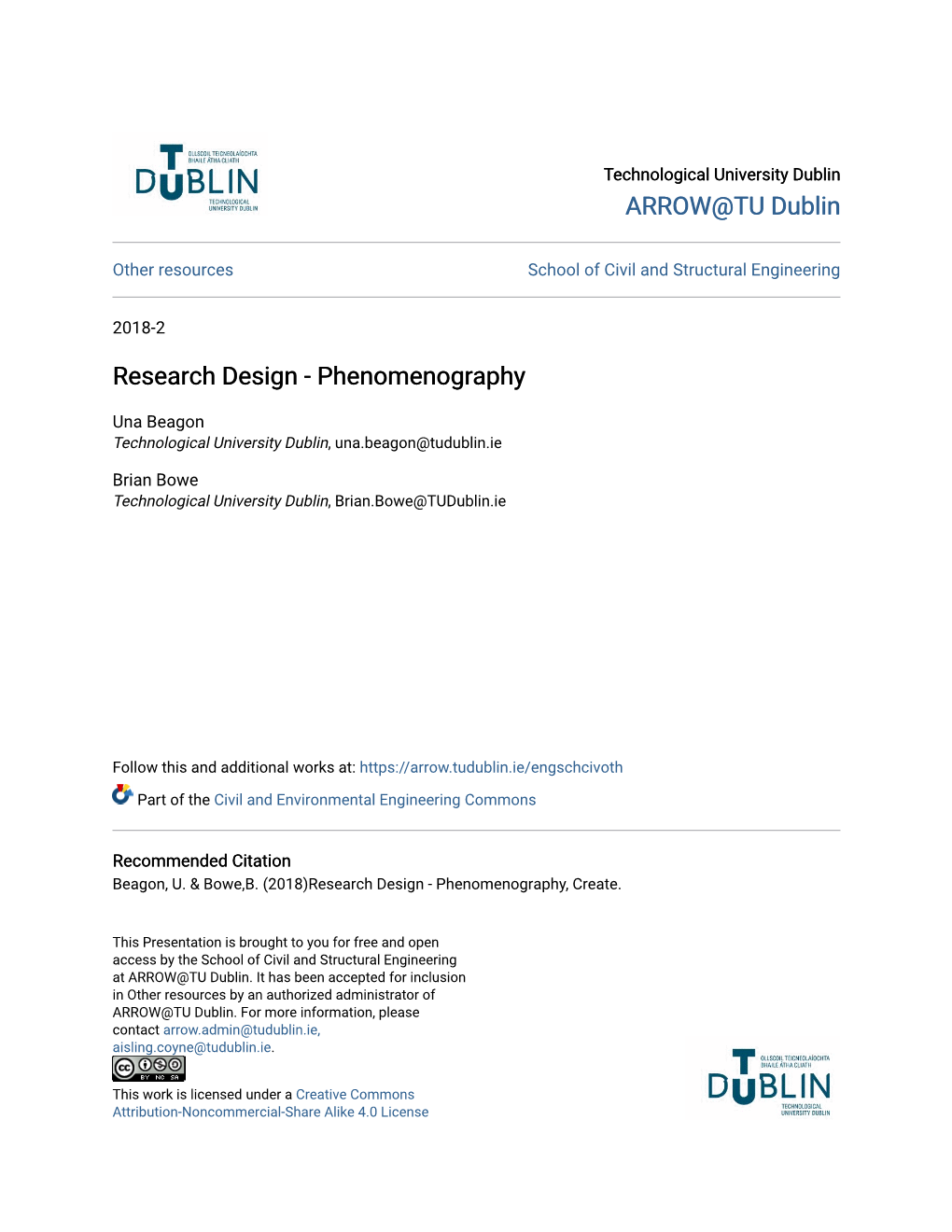 Research Design - Phenomenography