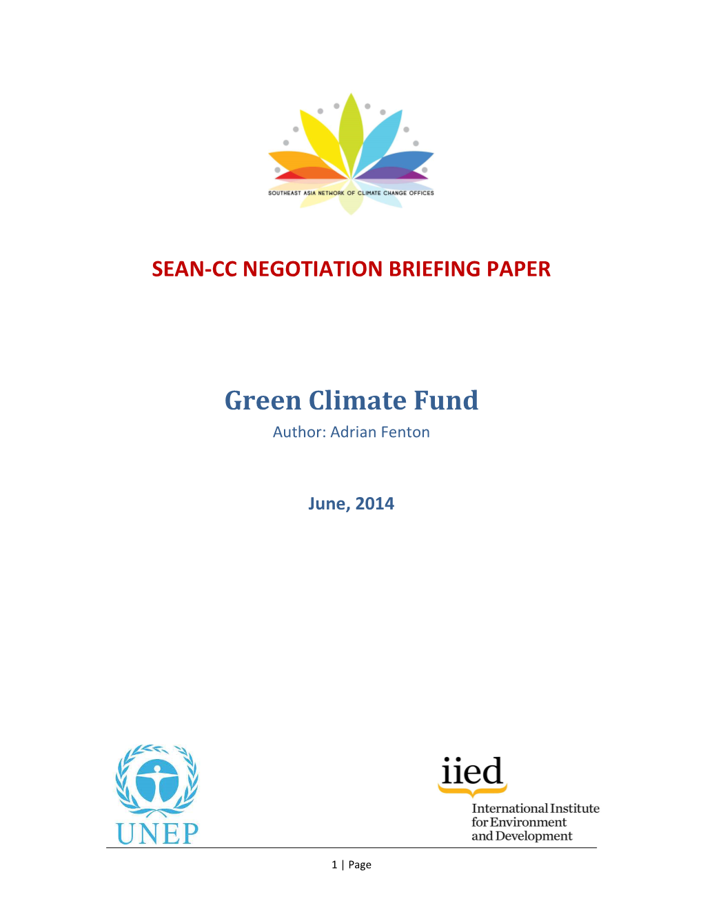 Green Climate Fund Author: Adrian Fenton