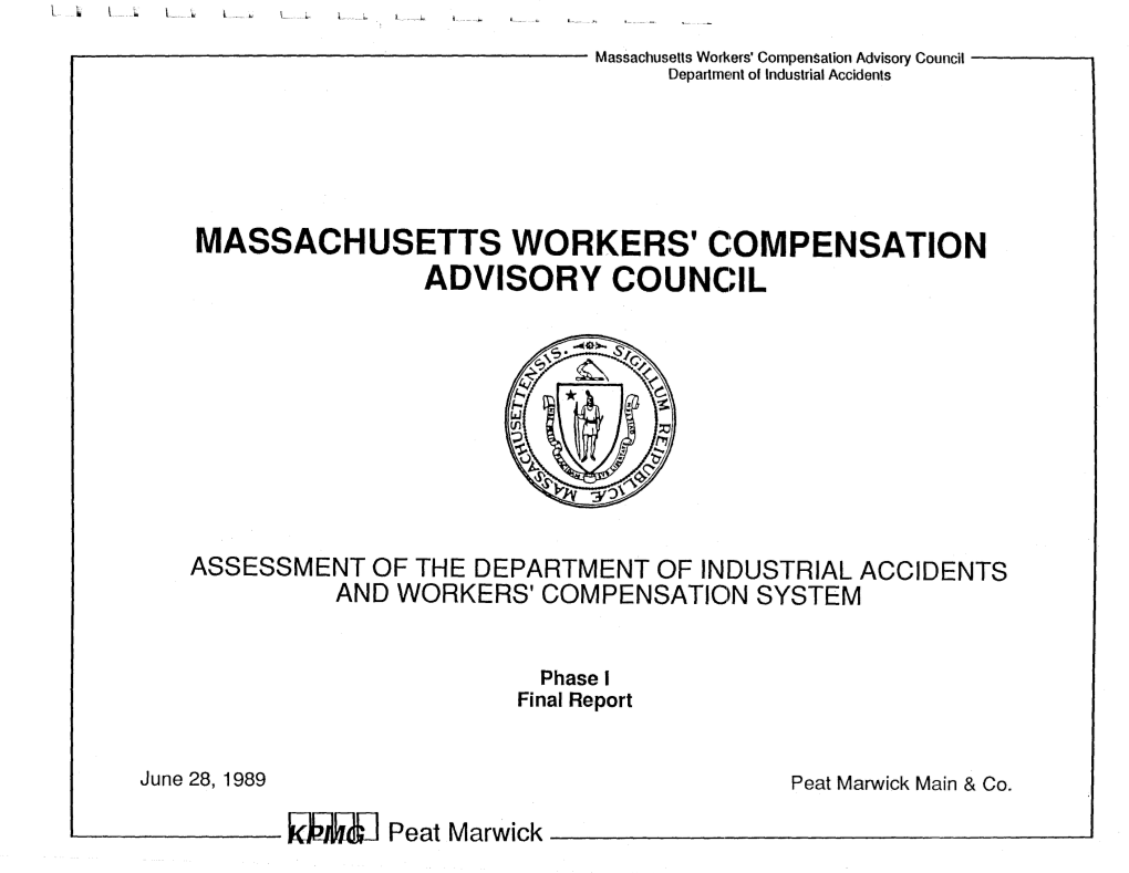 Massachusetts Workers' Compensation Advisory Council ----, Department of Industrial Accidents