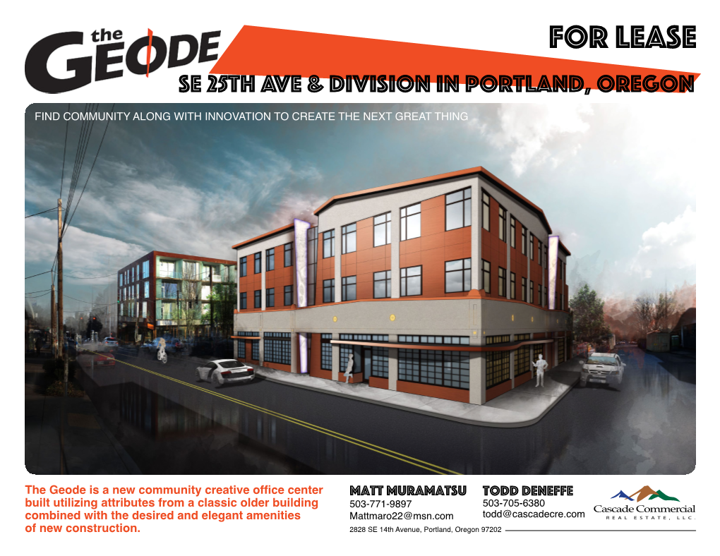 For Lease SE 25Th Ave & Division in Portland, Oregon