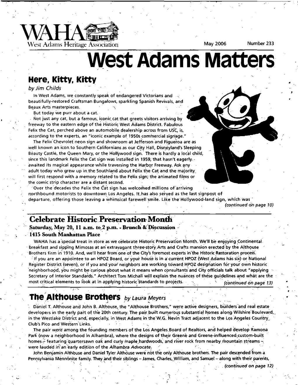 West Adams Matters Here