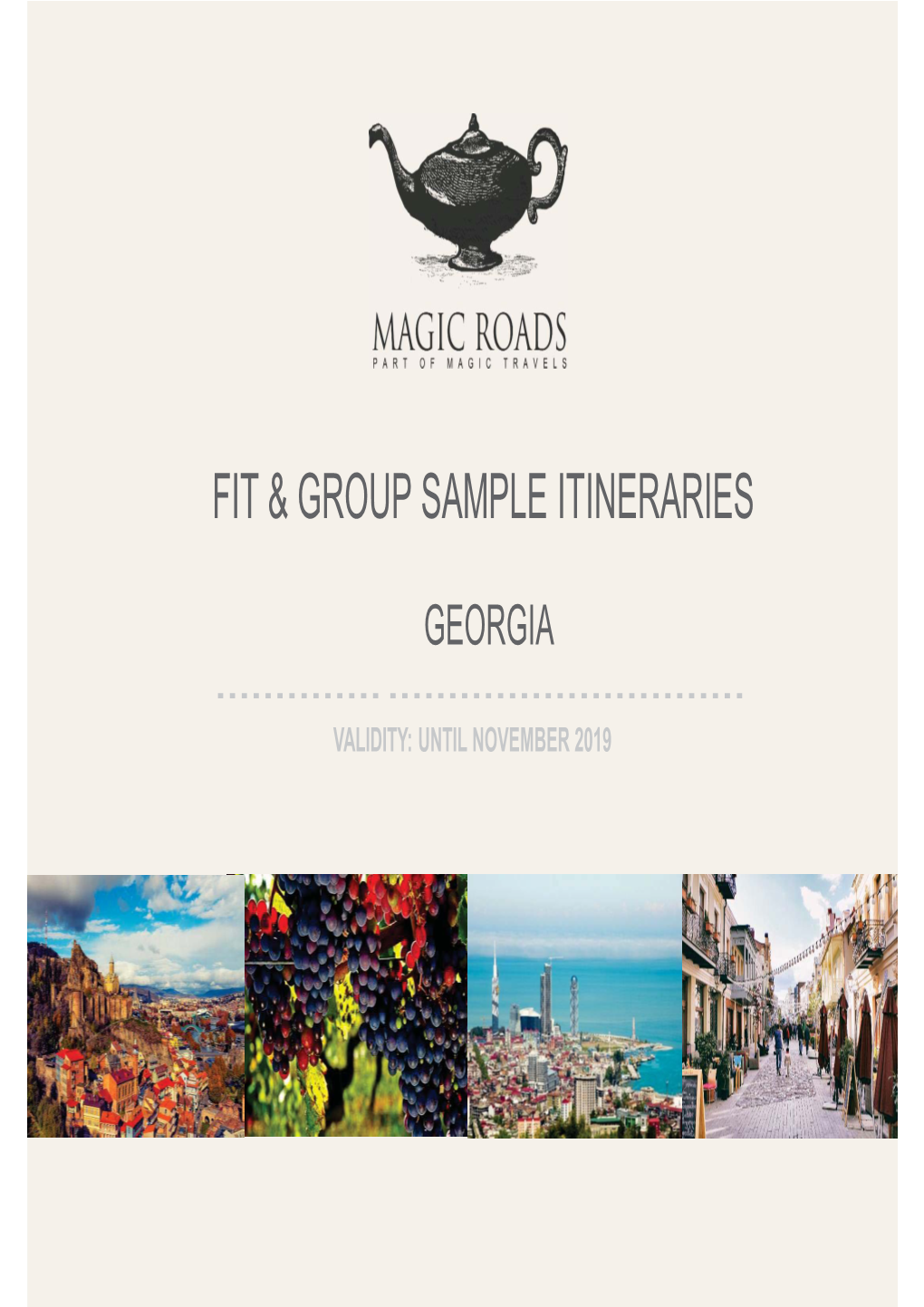 Fit & Group Sample Itineraries