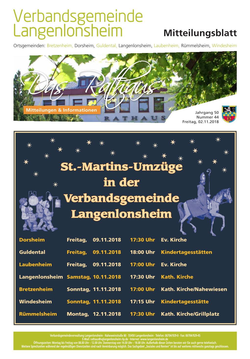St.-Martins-Umzüge in Der Verbandsgemeinde Langenlonsheim