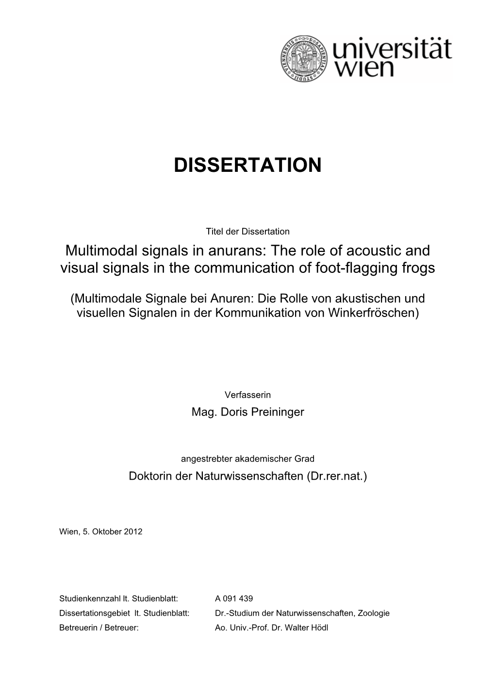 Dissertation