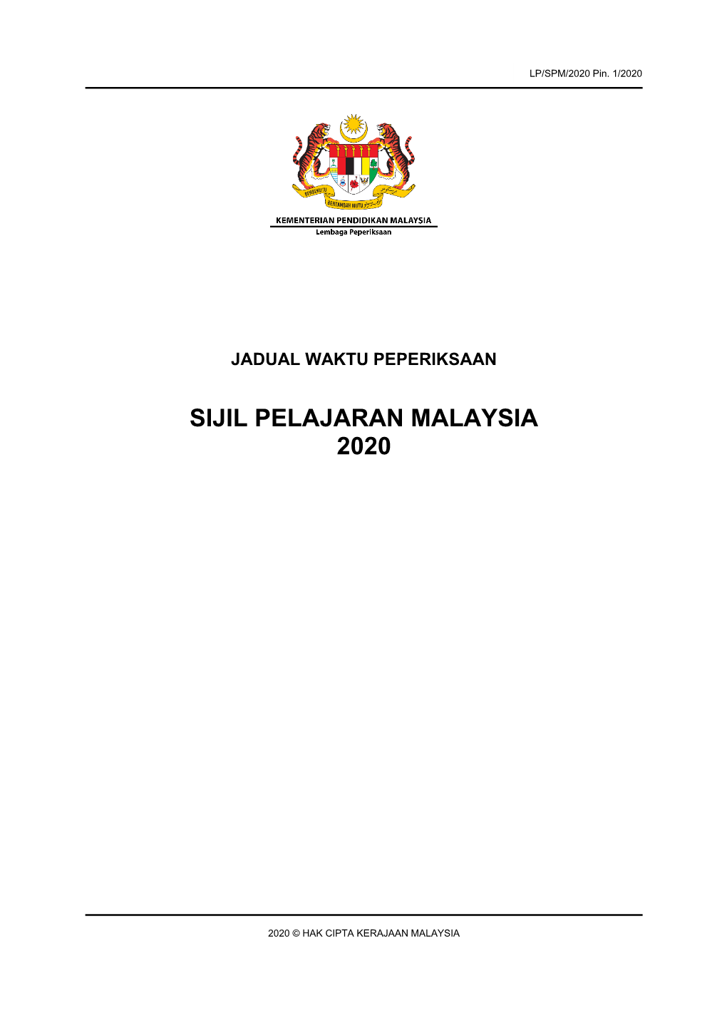 Sijil Pelajaran Malaysia 2020