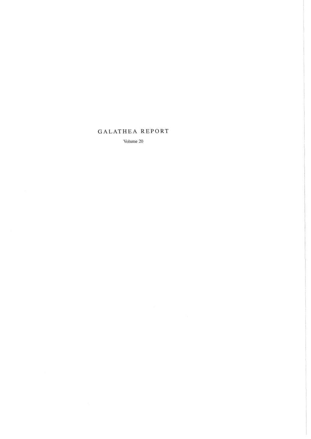 Galathea Report