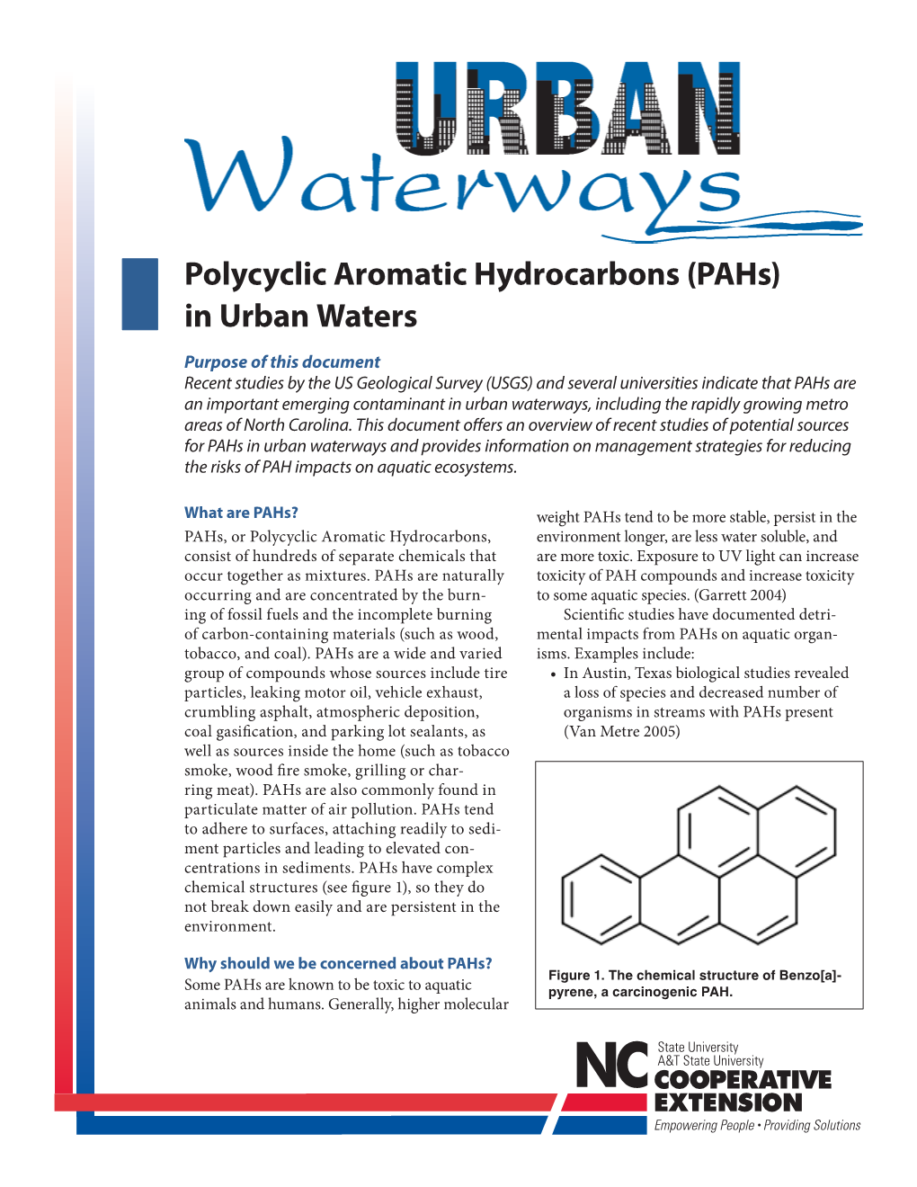 Polycyclic Aromatic Hydrocarbons (Pahs) in Urban Waters