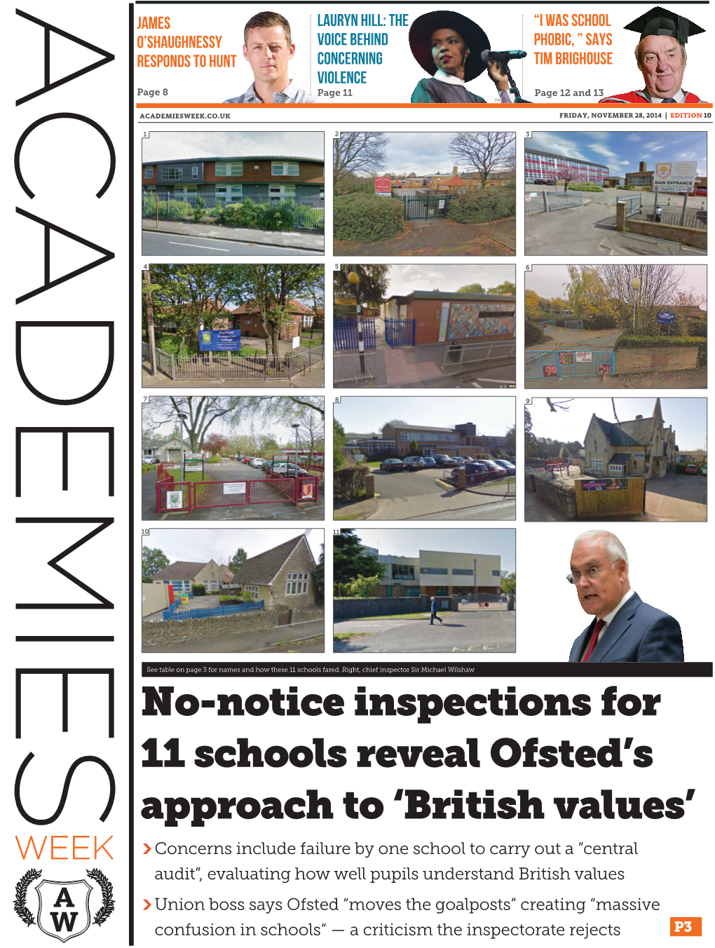 No-Notice Inspections for 11 Schools Reveal Ofsted's Approach To